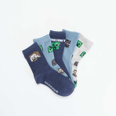 Pack of 5 'Minecraft' Socks GREY