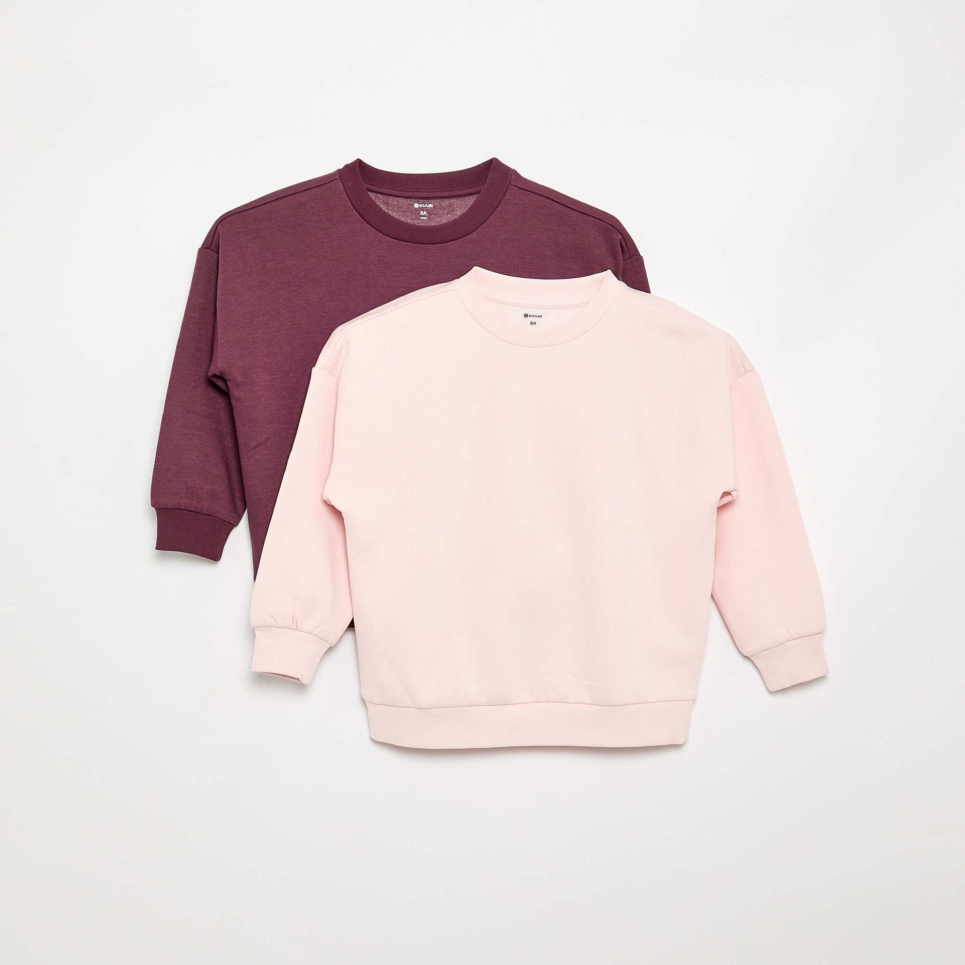 Set of 2 plain sweatshirts PINK