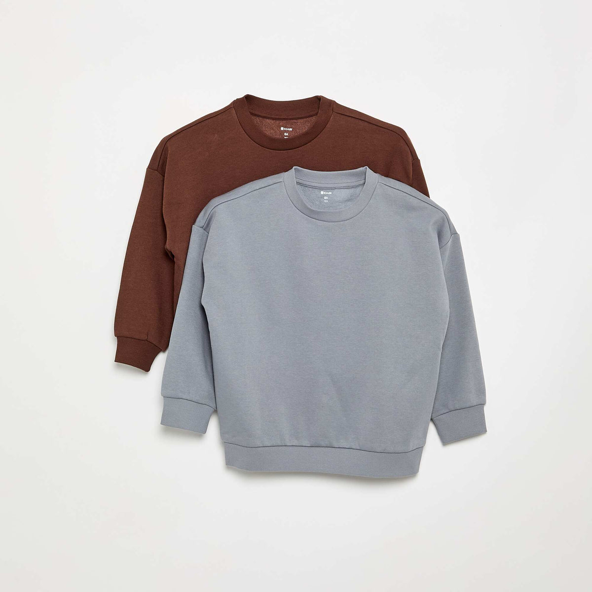 Set of 2 plain sweatshirts BROWN