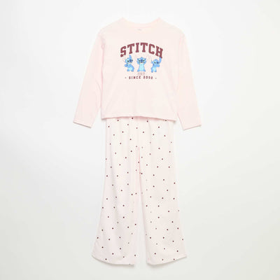 Disney Jersey Pyjamas - 2-Piece: Long-Sleeved T-Shirt + Trousers PINK