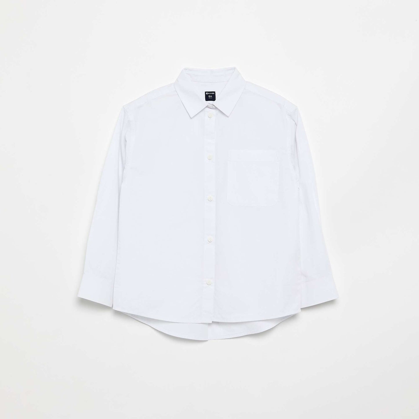 Long-sleeved cotton shirt WHITE