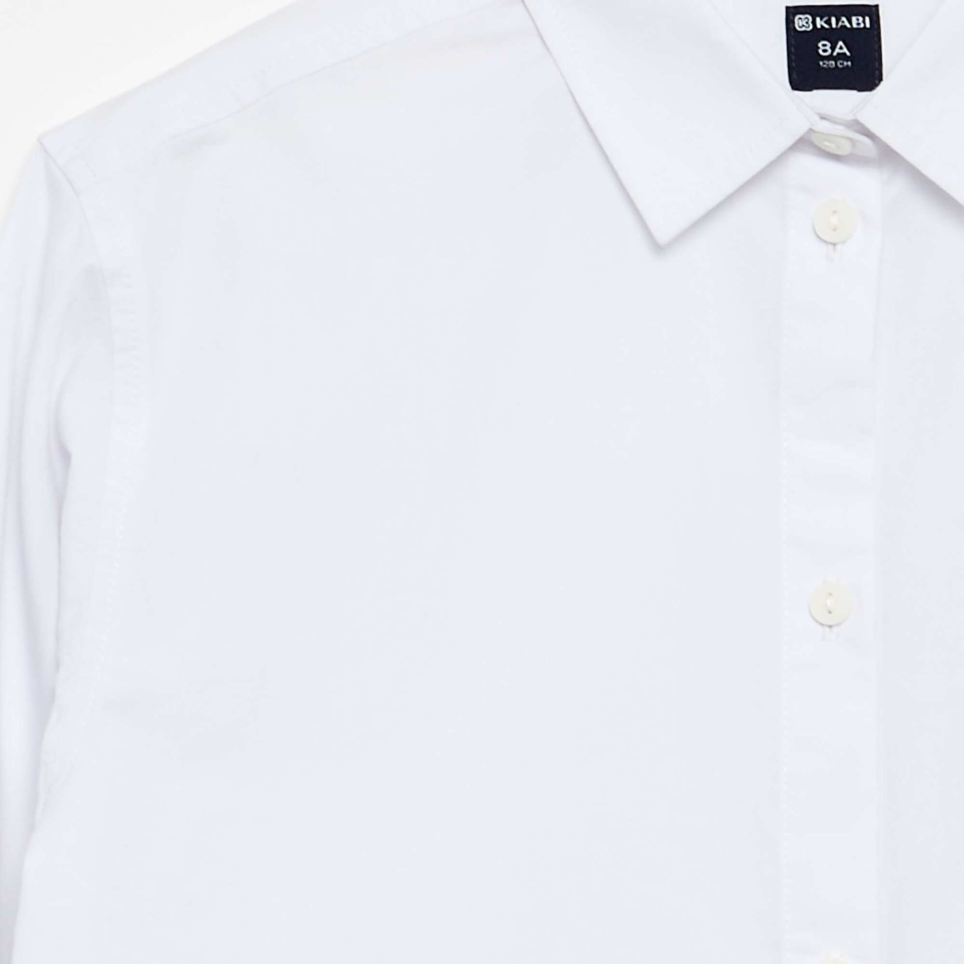 Long-sleeved cotton shirt WHITE