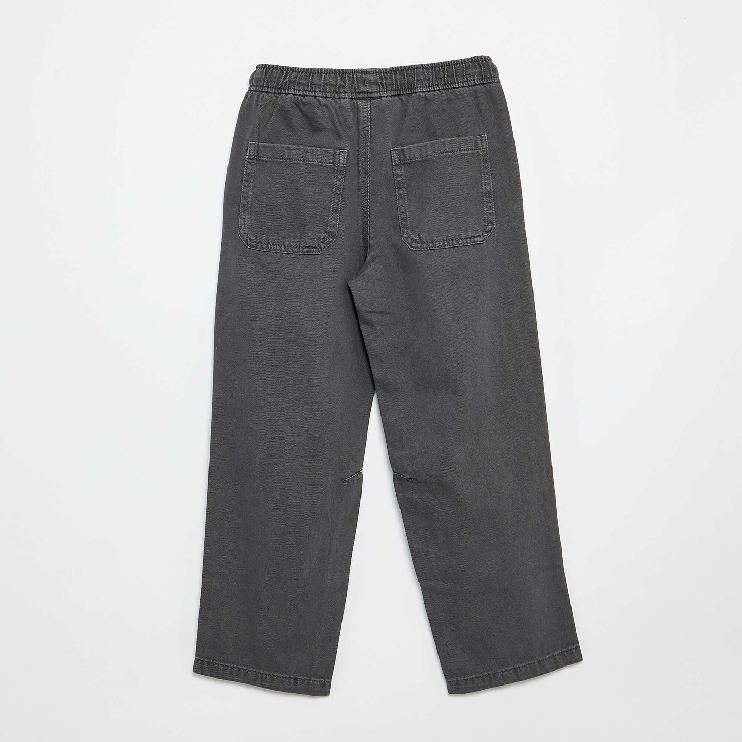 Relaxed Fit Trousers with Elasticated Waist GREY