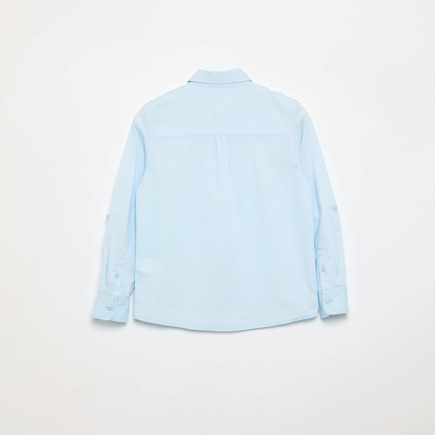 Solid long-sleeved shirt BLUE