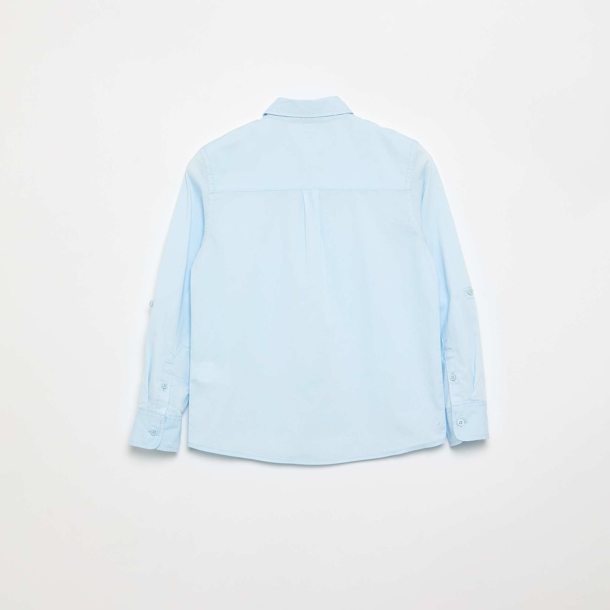 Solid long-sleeved shirt BLUE