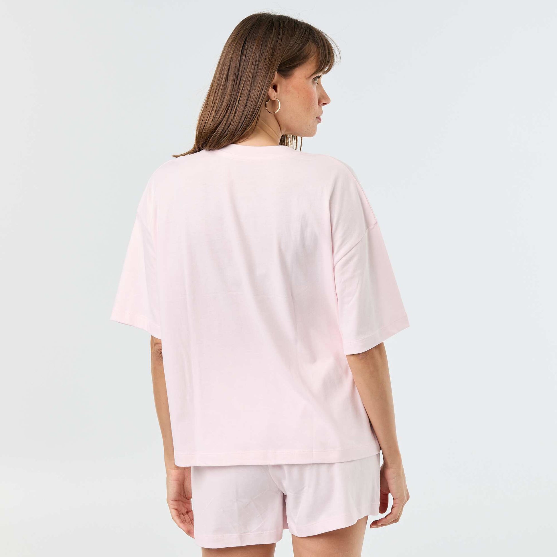 'Angel' Short Pajama Set - 2-Piece PINK