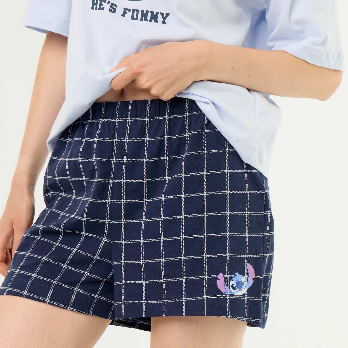 'Stitch' Short Pajama Set - 2 Pieces BLUE