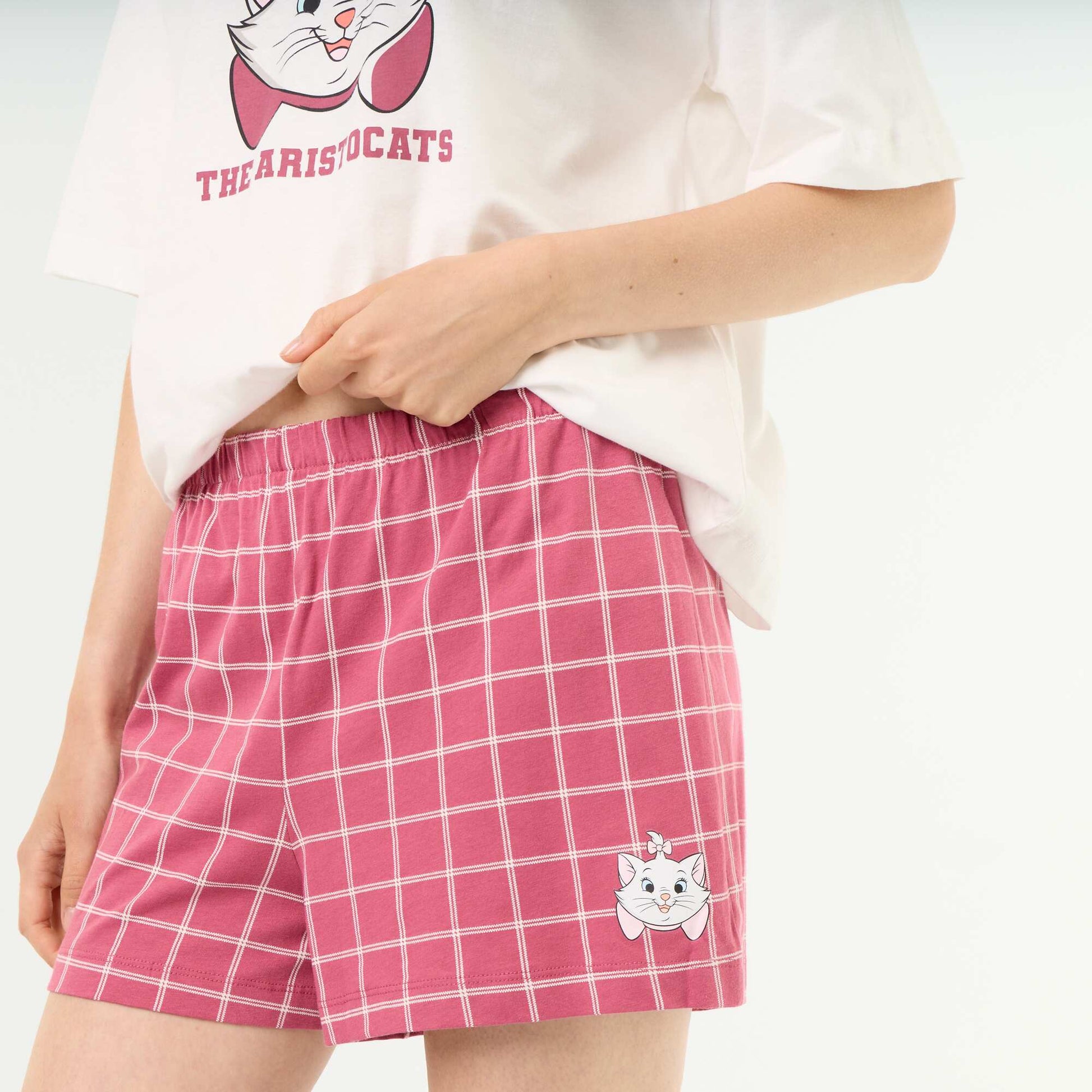 'Marie' Short Pajama Set - 2 Pieces WHITE