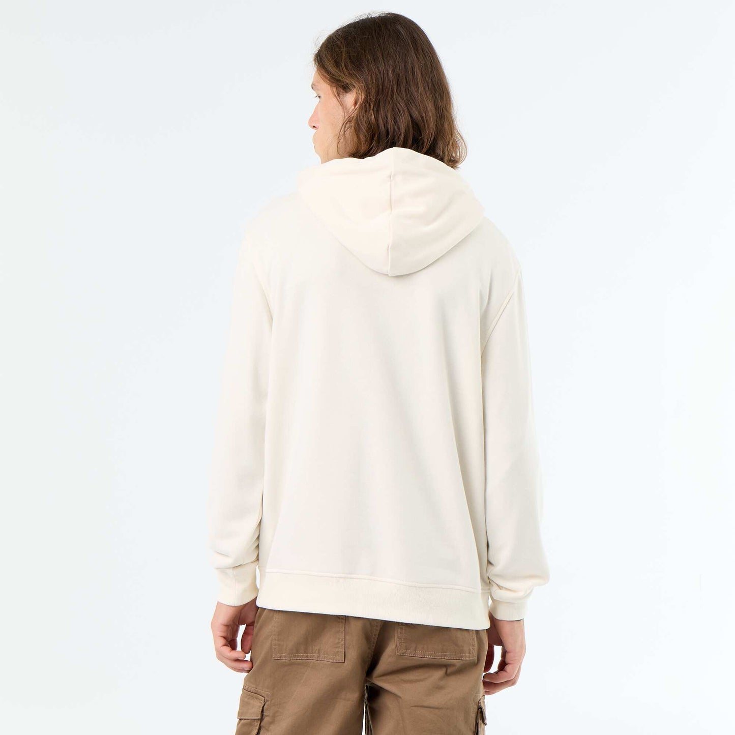 Lightweight Printed French Terry Sweatshirt WHITE