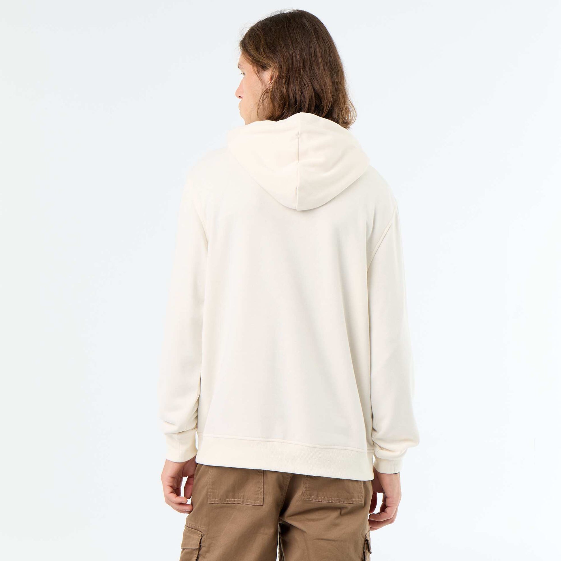 Lightweight Printed French Terry Sweatshirt WHITE