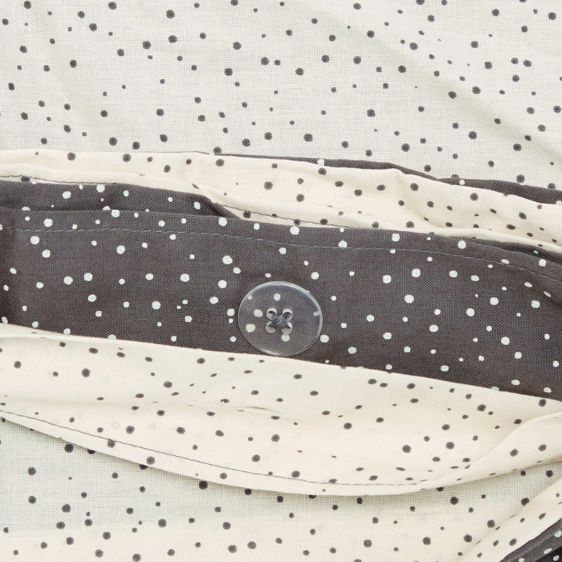 Polka Dot Duvet Cover Set for 2 People (240 x 220cm) - Kiabi Home GREY