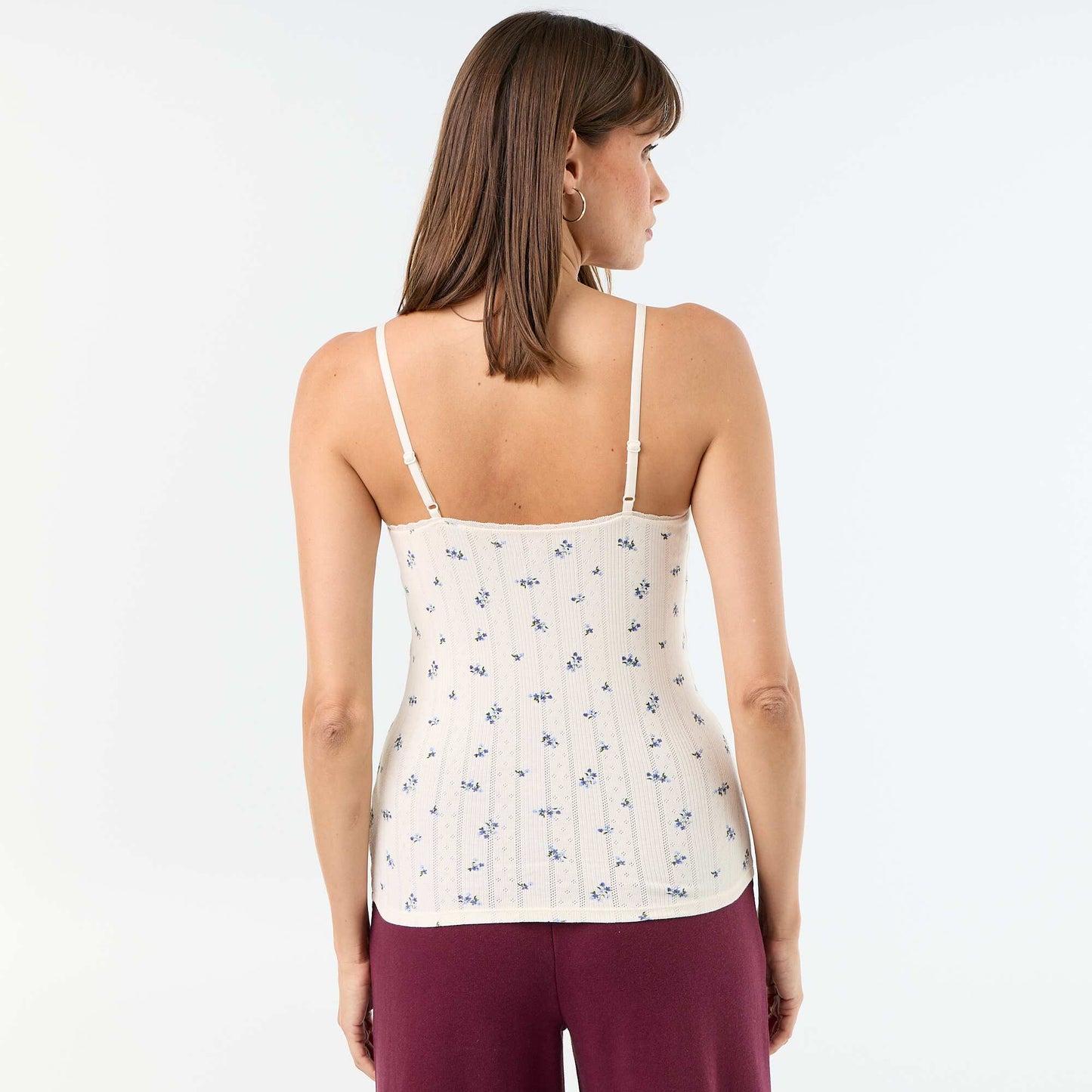 Pack of 2 Printed Pointelle Tank Tops WHITE