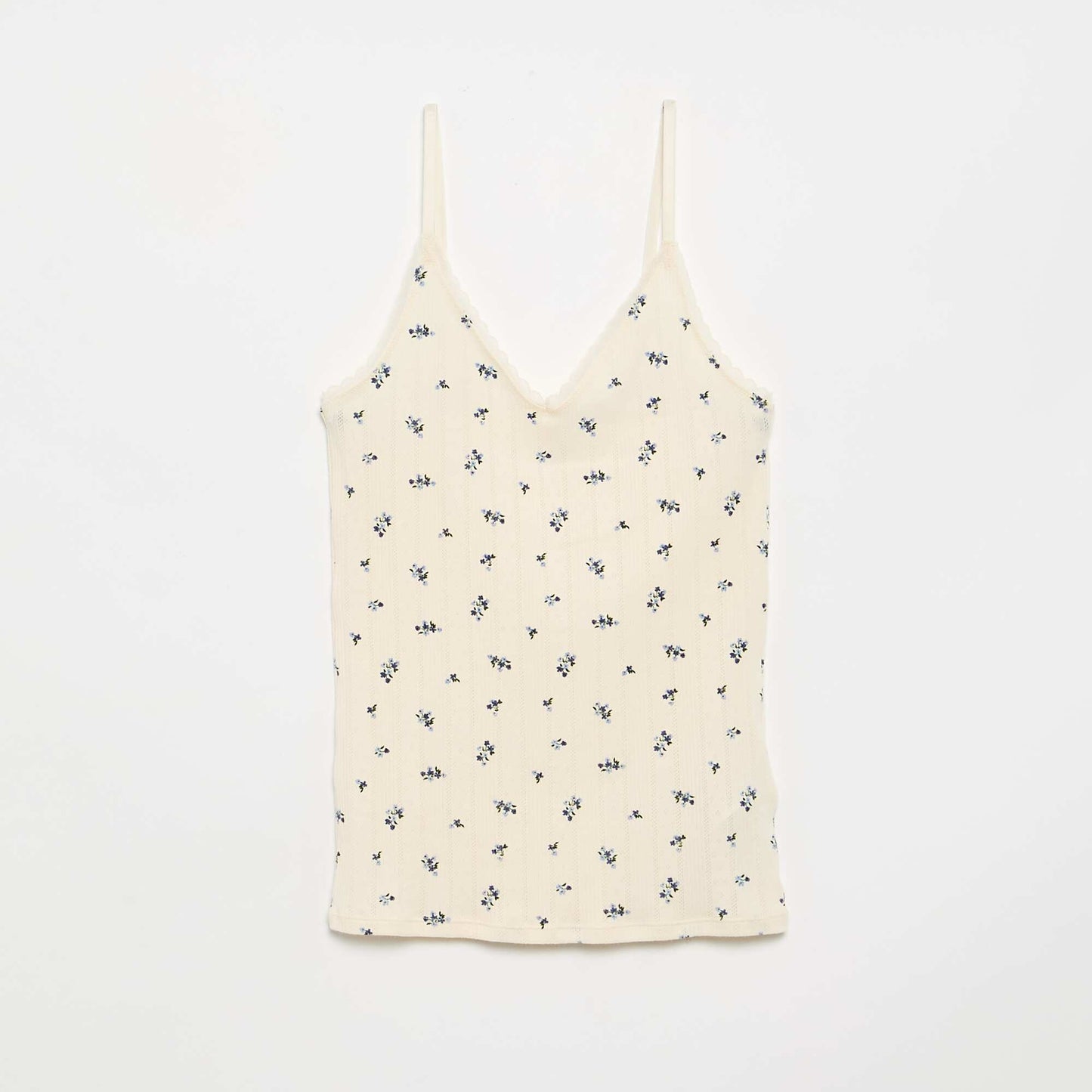 Pack of 2 Printed Pointelle Tank Tops WHITE