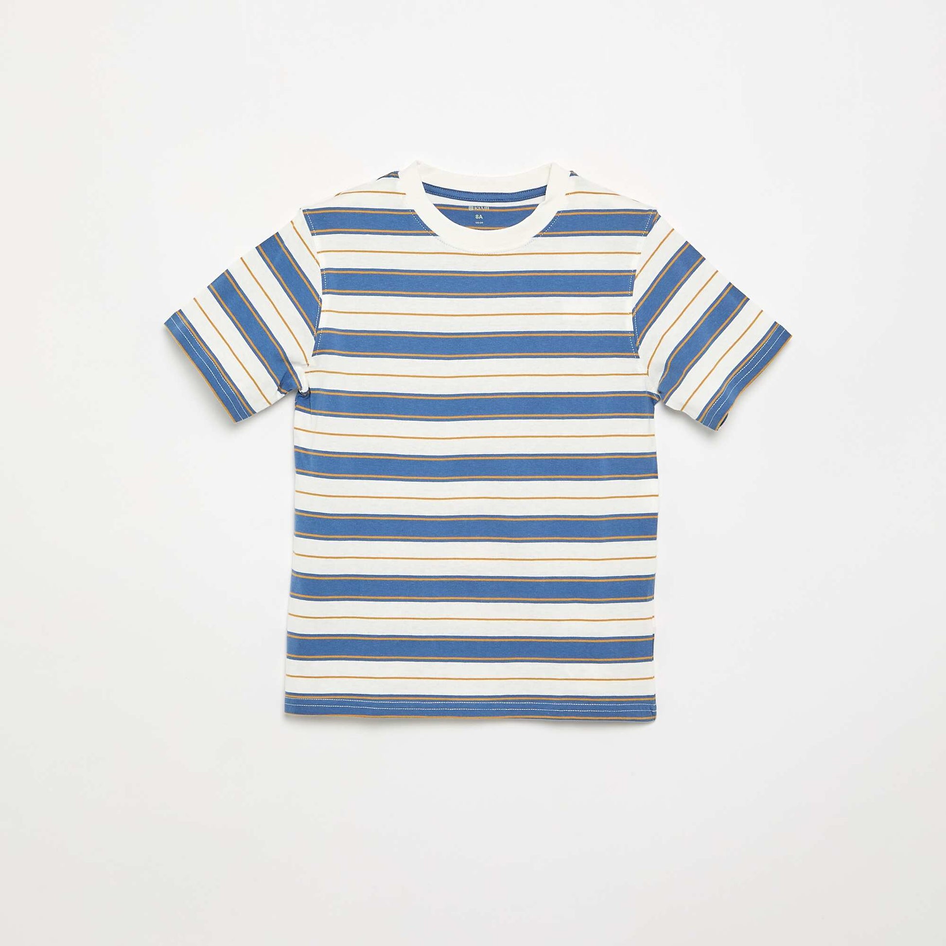 Striped short-sleeved T-shirt WHITE