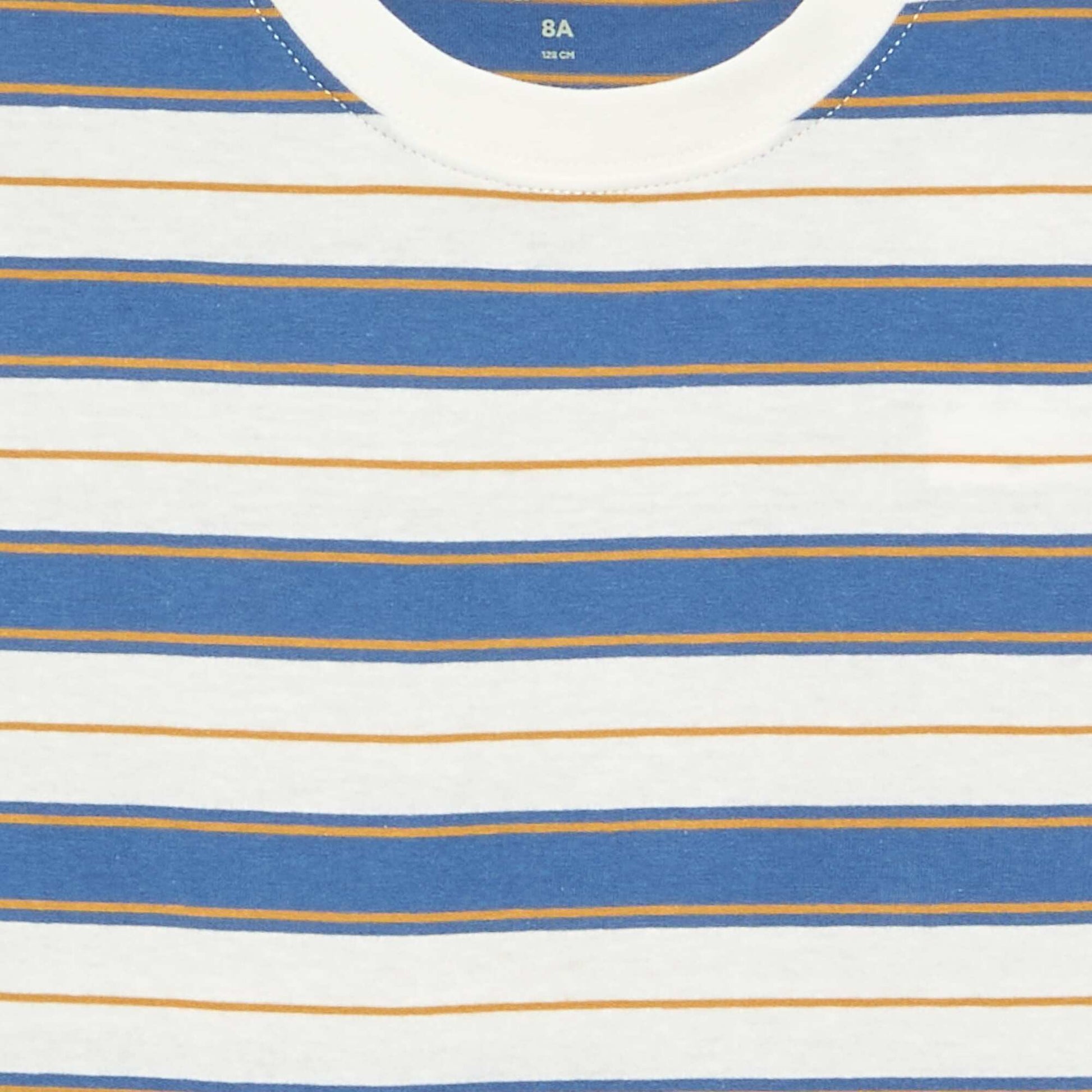 Striped short-sleeved T-shirt WHITE