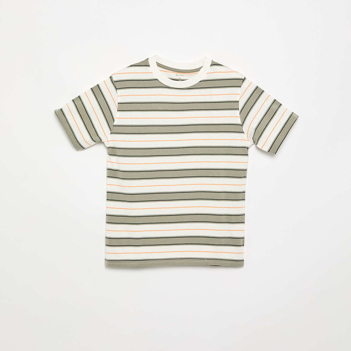 Striped short-sleeved T-shirt WHITE