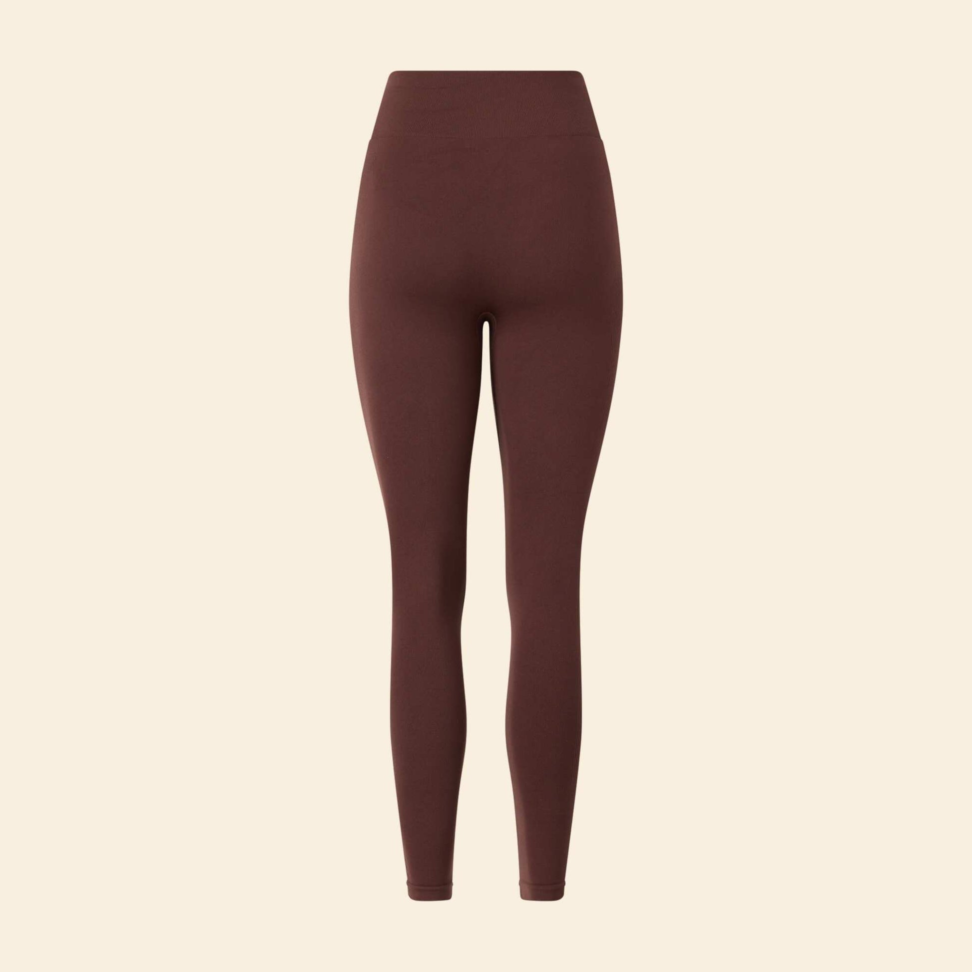 Ribbed Sports Leggings BROWN