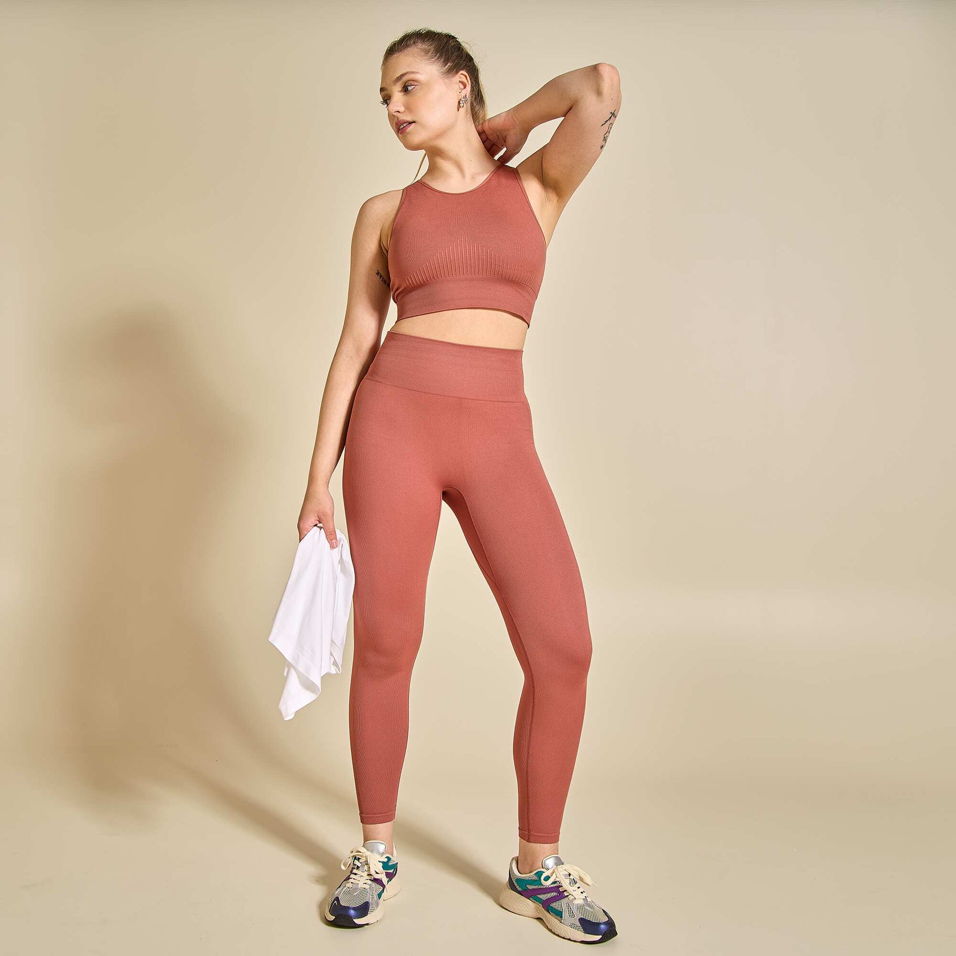 Seamless Sports Bra BROWN