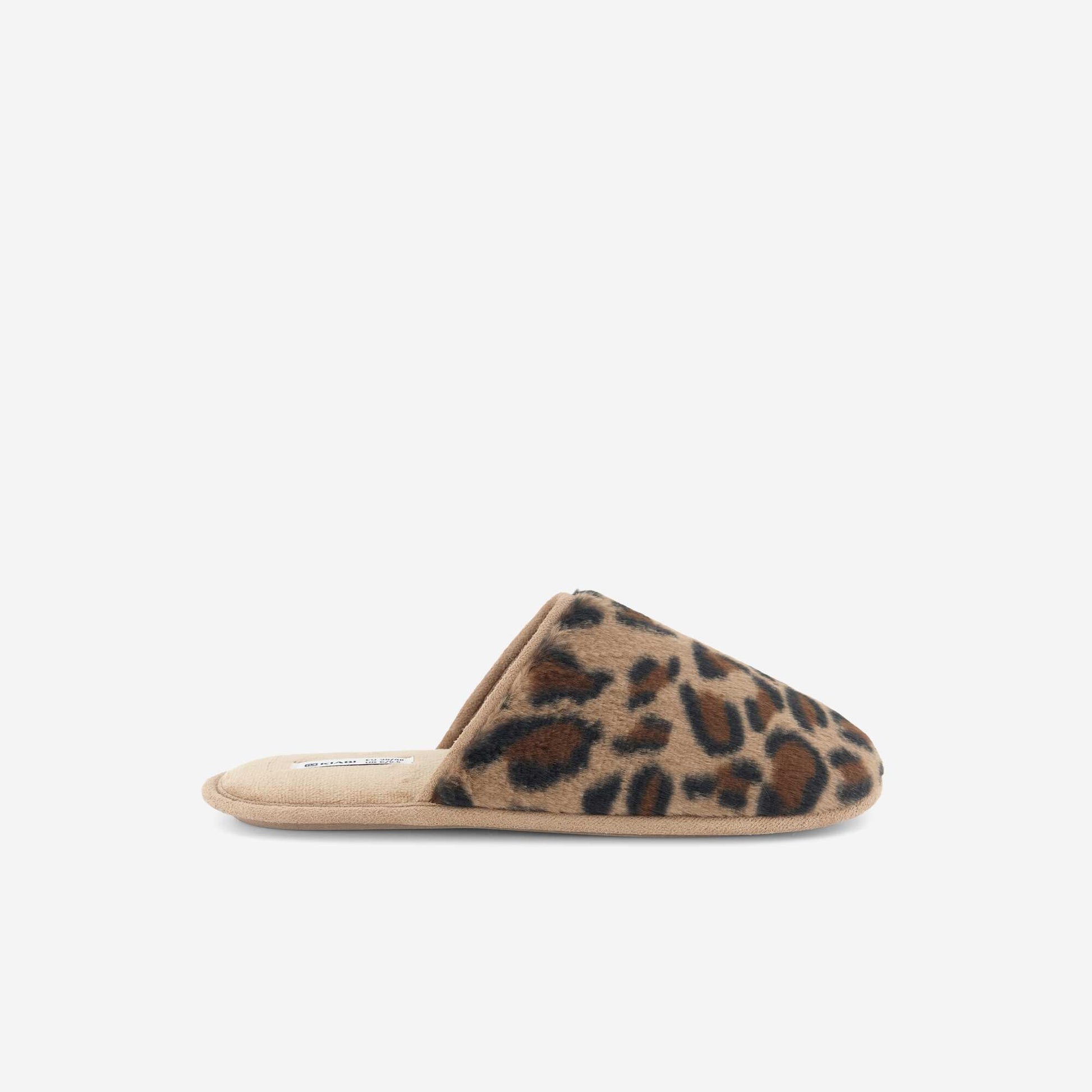 Faux Fur Mule Slippers BROWN