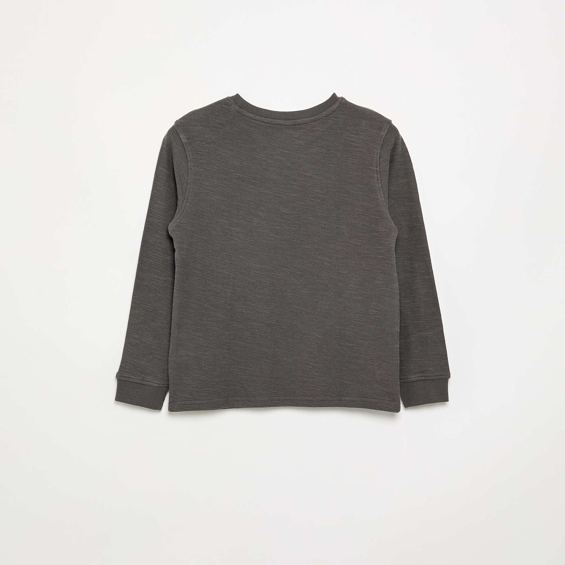 Plain long-sleeved sweater GREY