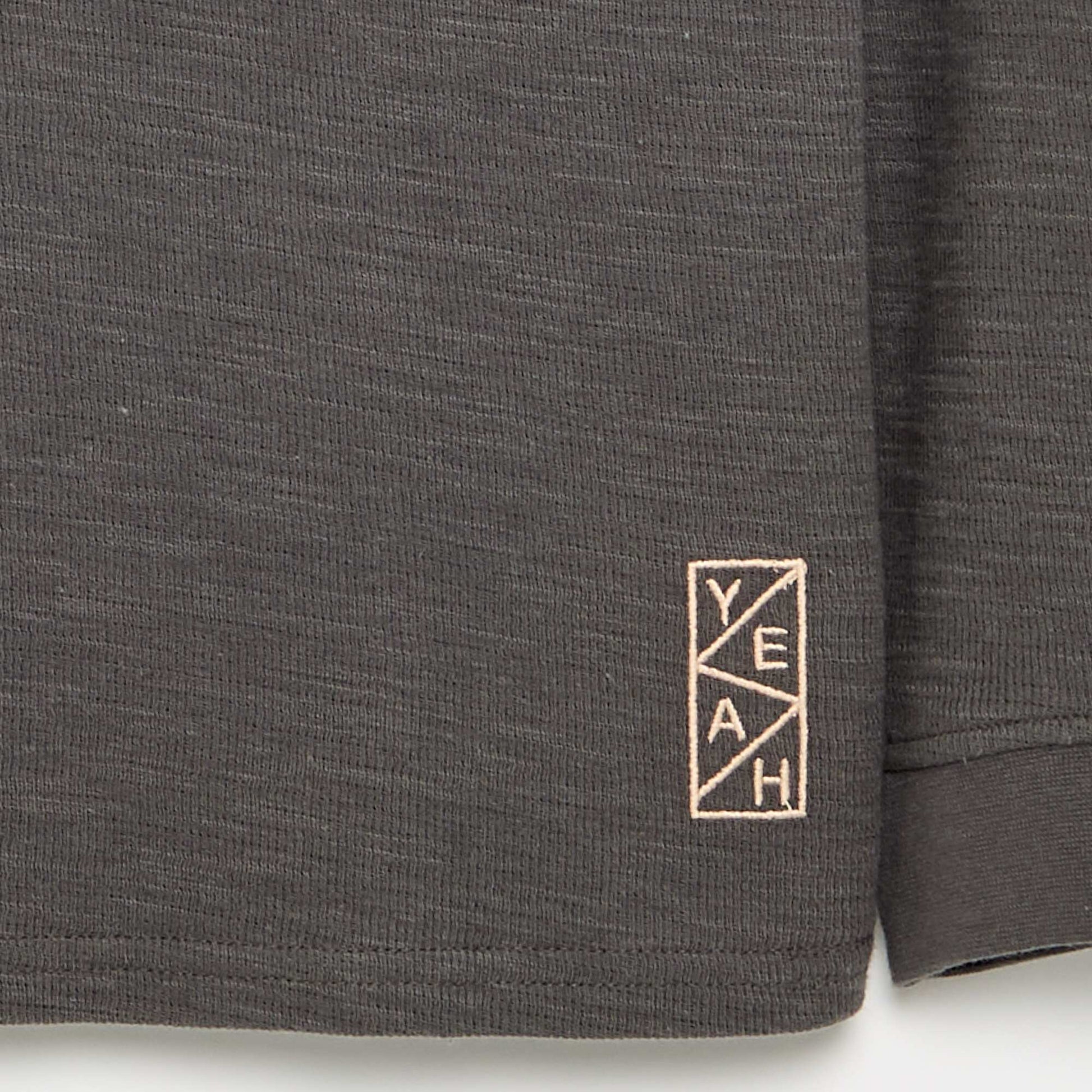 Plain long-sleeved sweater GREY