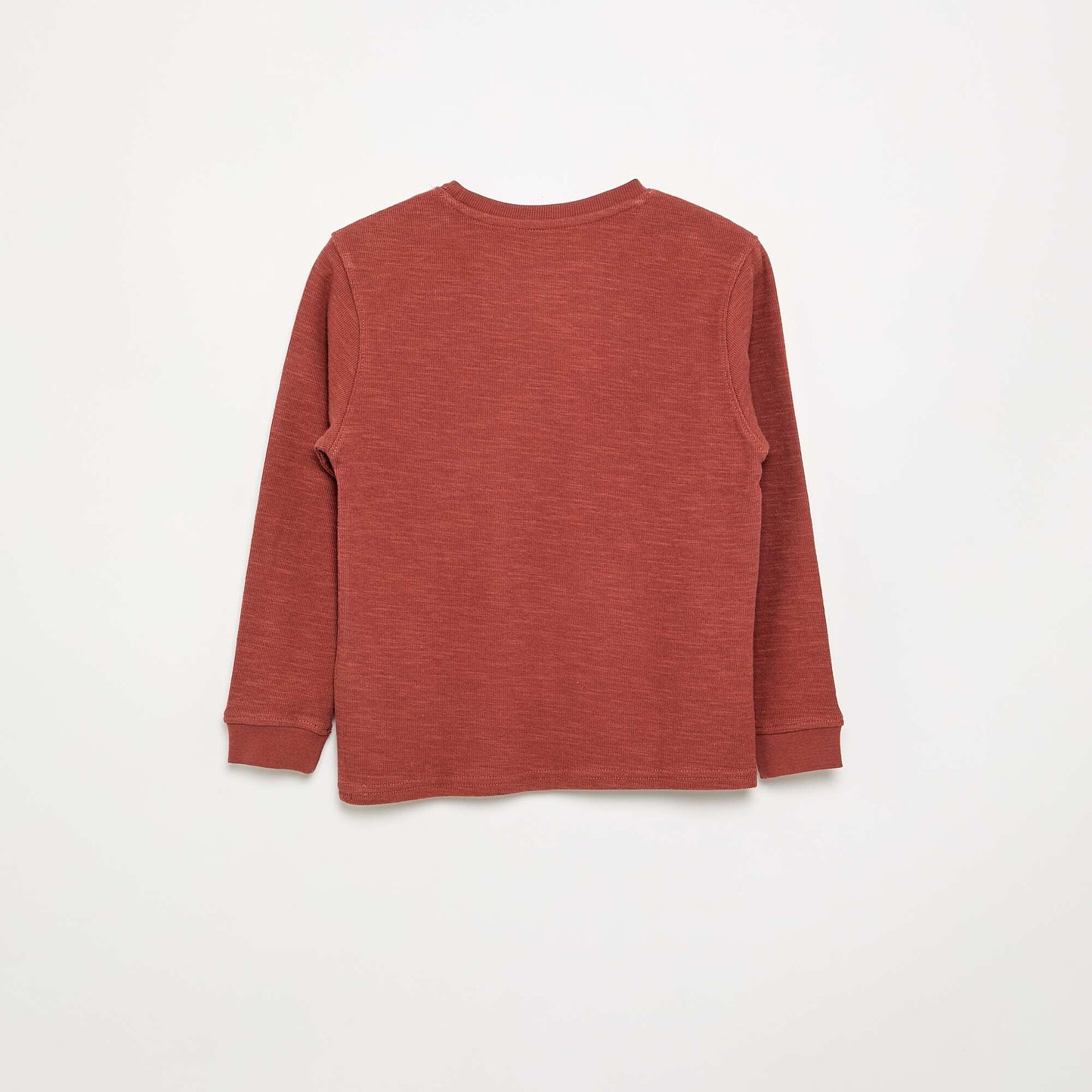 Plain long-sleeved sweater RED