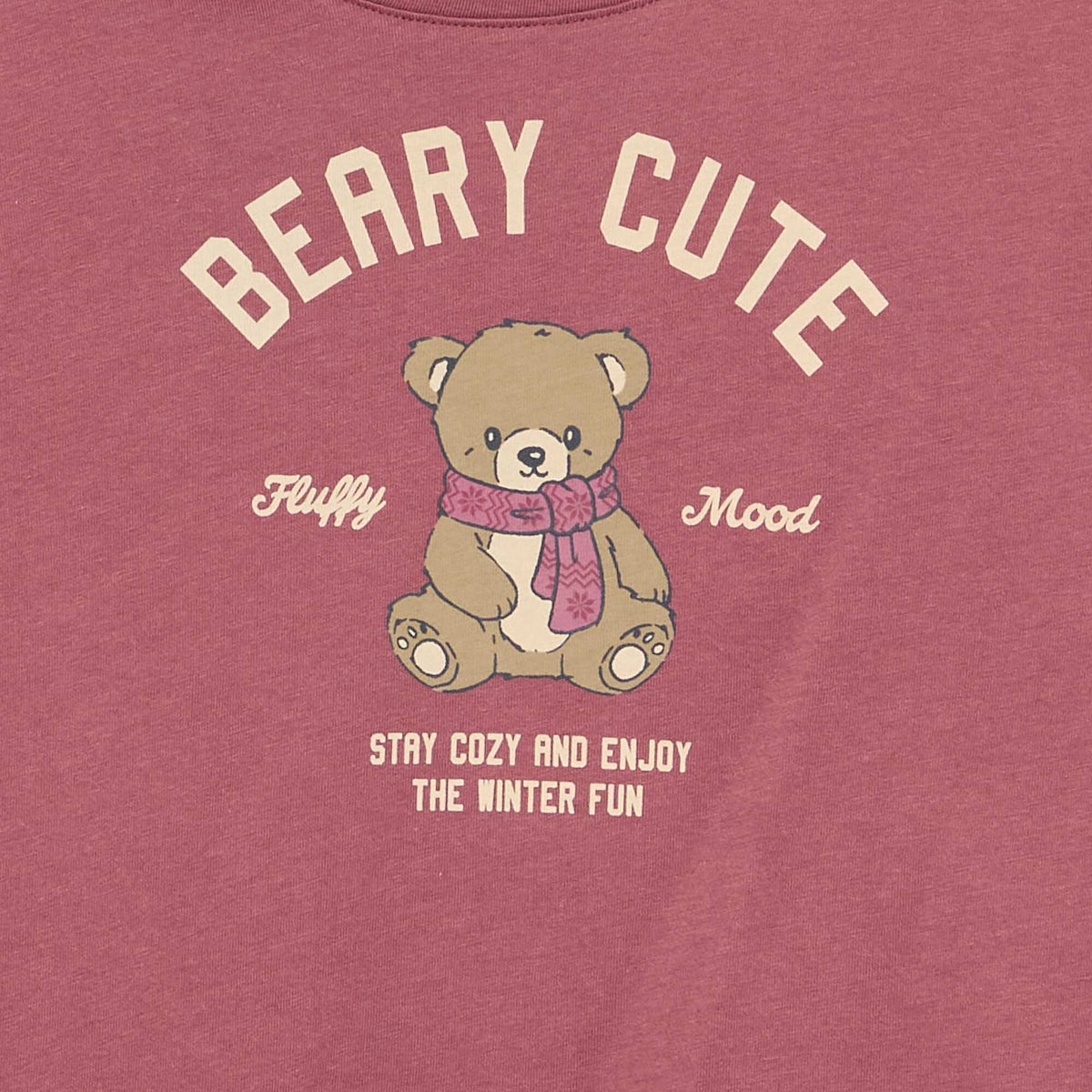 Long-sleeve printed T-shirt PINK