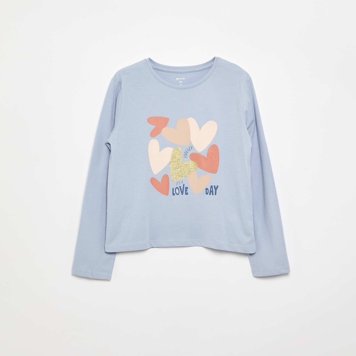 Long-sleeved T-shirt with print BLUE