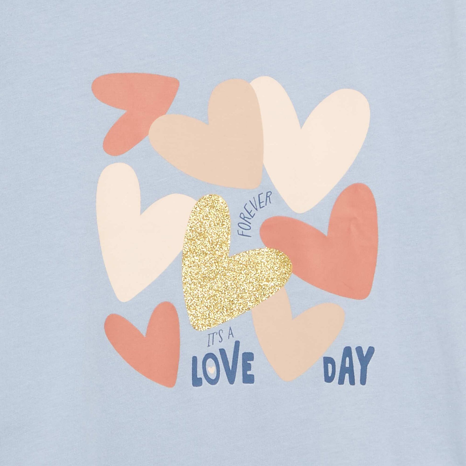 Long-sleeved T-shirt with print BLUE