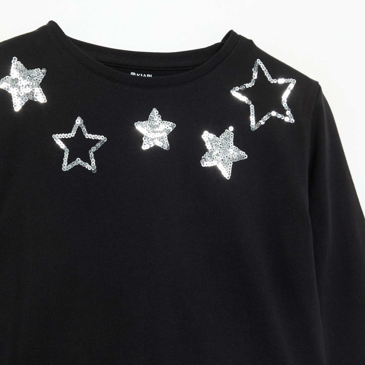 Long-sleeved T-shirt with graphic BLACK