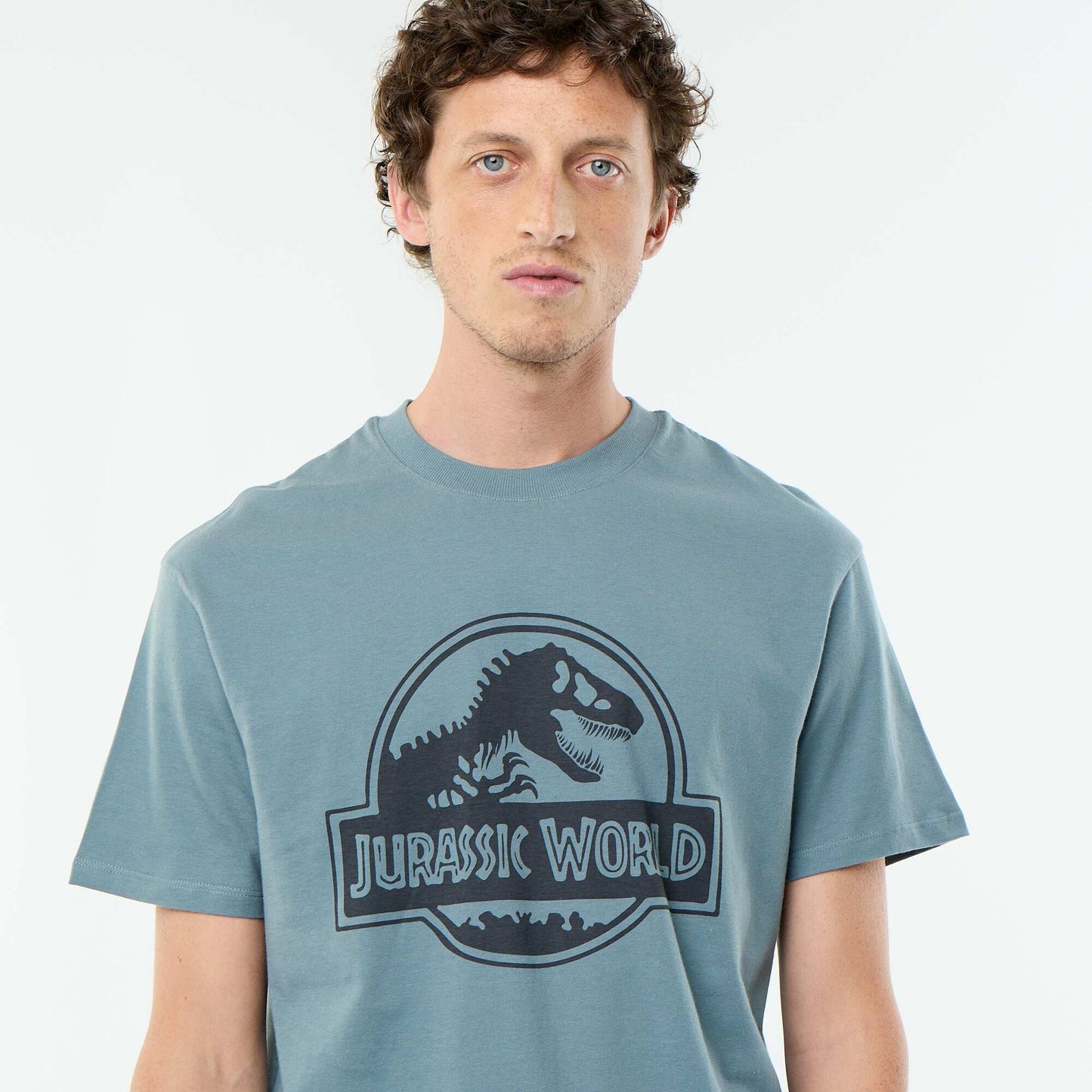\'Jurassic Park\' T-shirt and Shorts Pyjama Set - 2 Pieces BEIGE