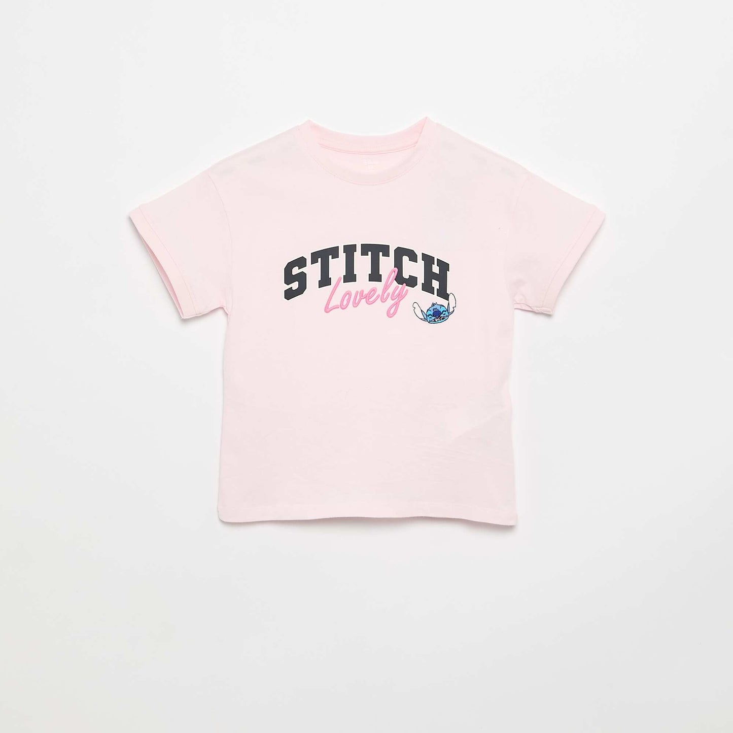Short-sleeved 'Stitch' T-shirt PINK