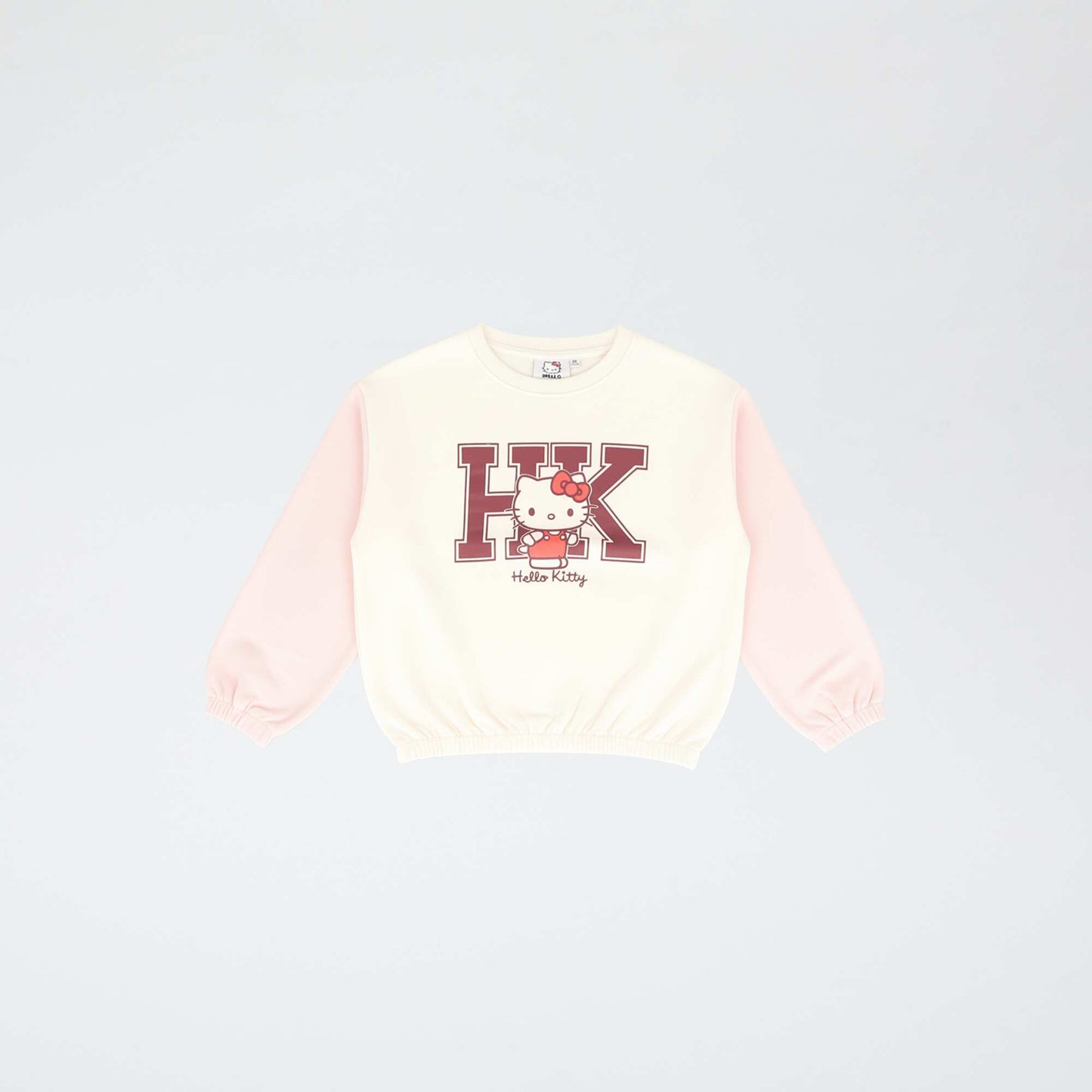 Two-tone \'Hello Kitty\' Sweatshirt WHITE