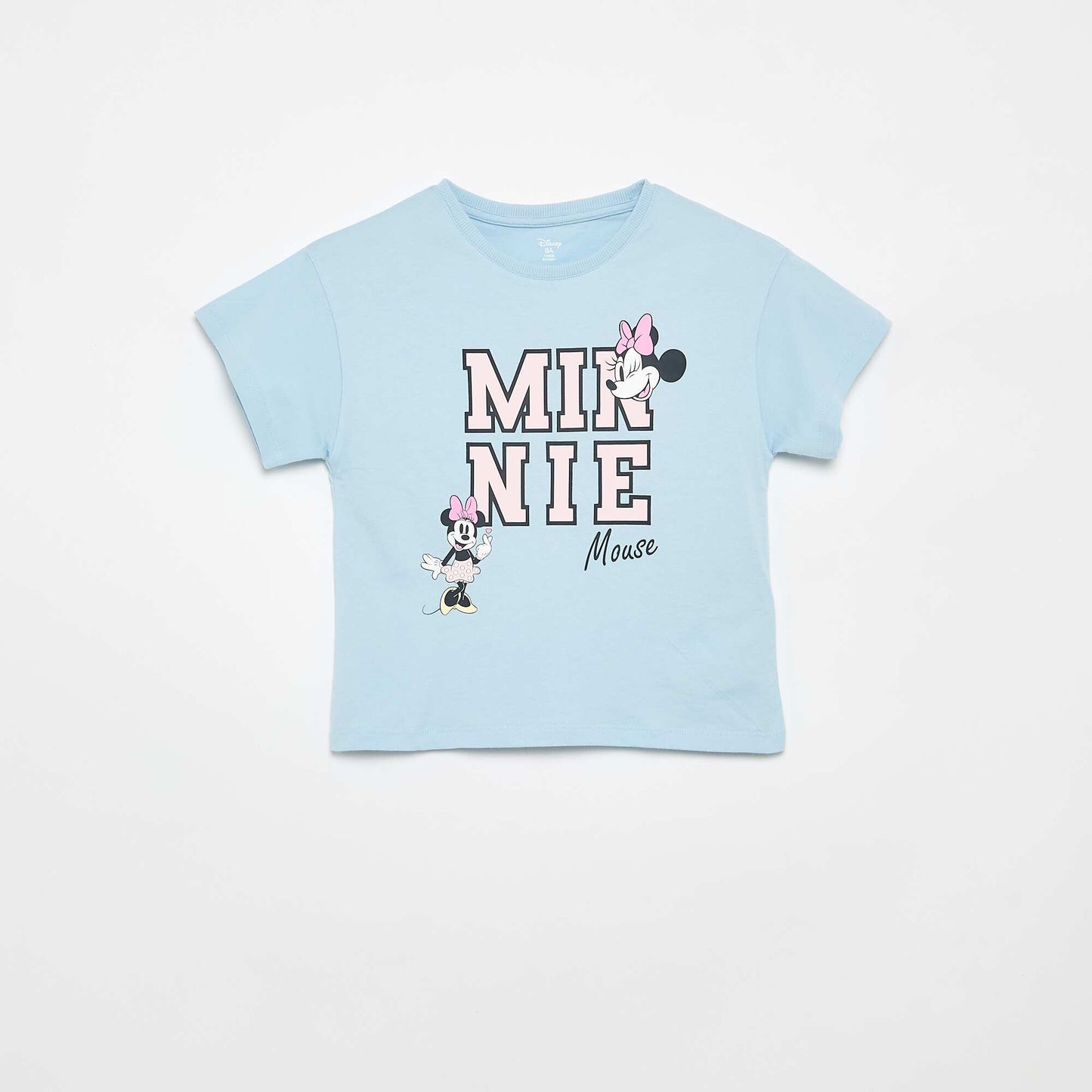 Round neck short sleeve 'Minnie' 'Disney' T-shirt BLUE