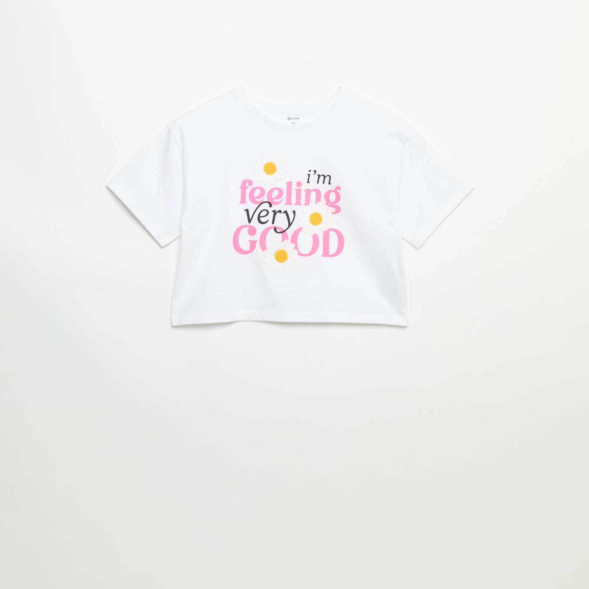 Short-sleeved T-shirt with embroidery WHITE