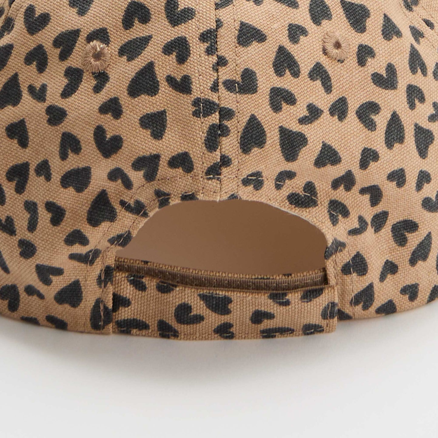 Leopard print baseball style cap BEIGE