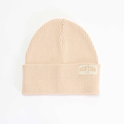 Solid Beanie with Cuff BEIGE