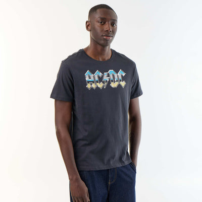 Short-sleeved 'AC DC' T-shirt BLACK