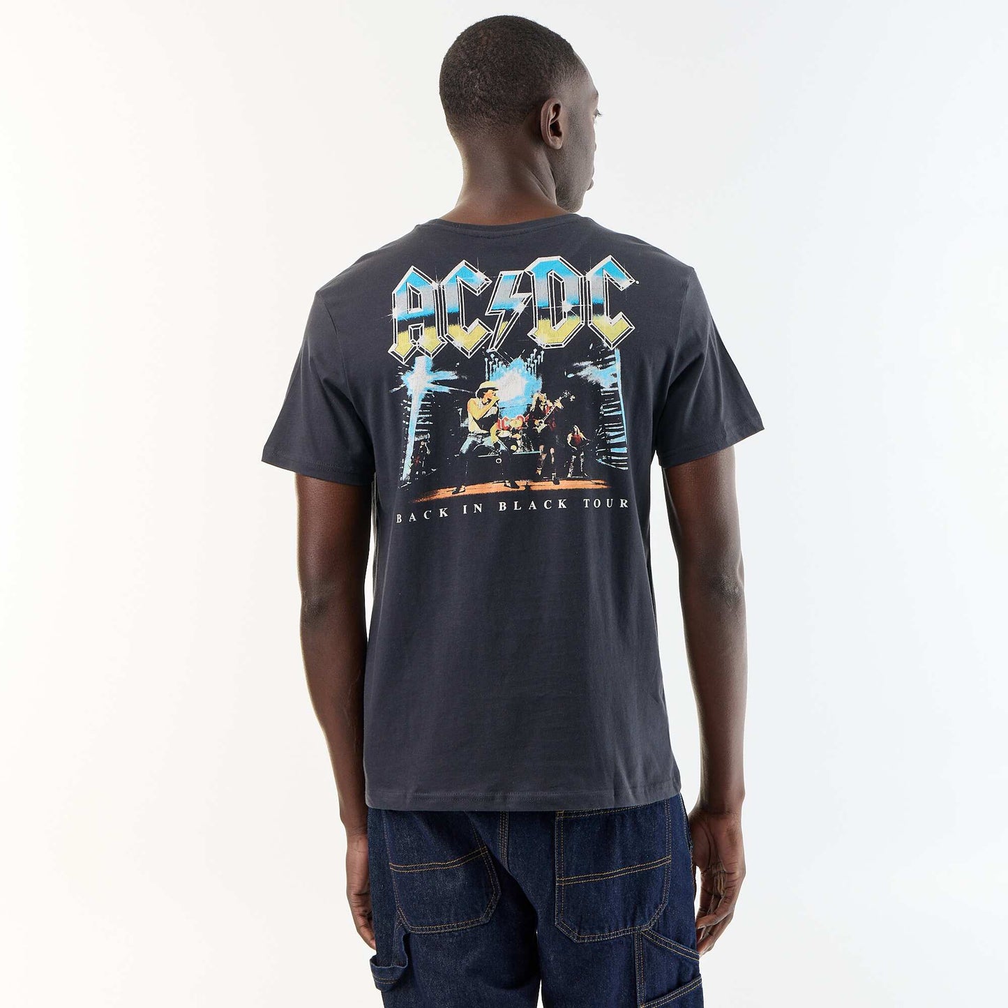 Short-sleeved 'AC DC' T-shirt BLACK