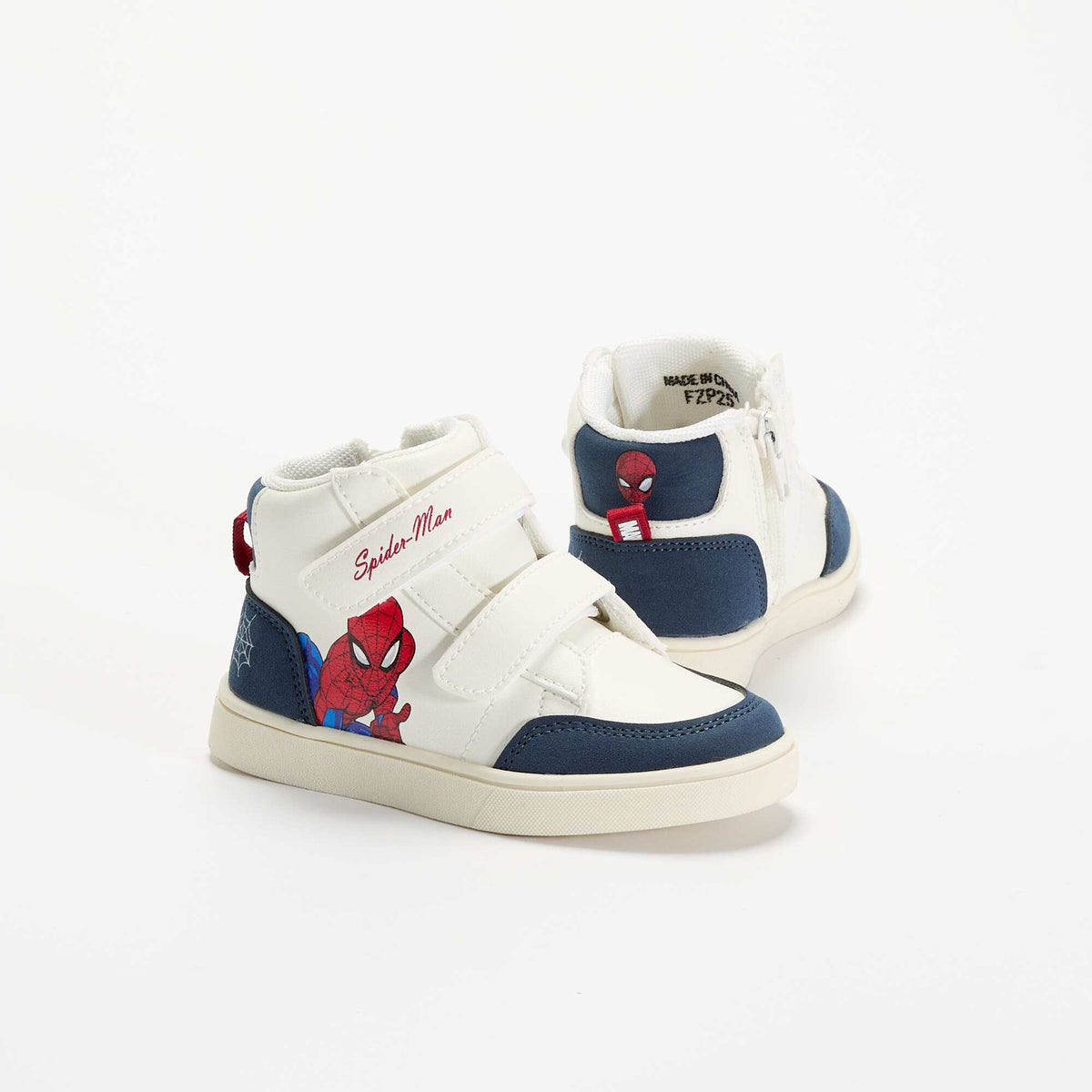 Spider-Man Marvel High-Top Sneakers with Velcro Straps RED