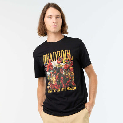 'Deadpool' 'Marvel' Short-Sleeved T-Shirt BLACK