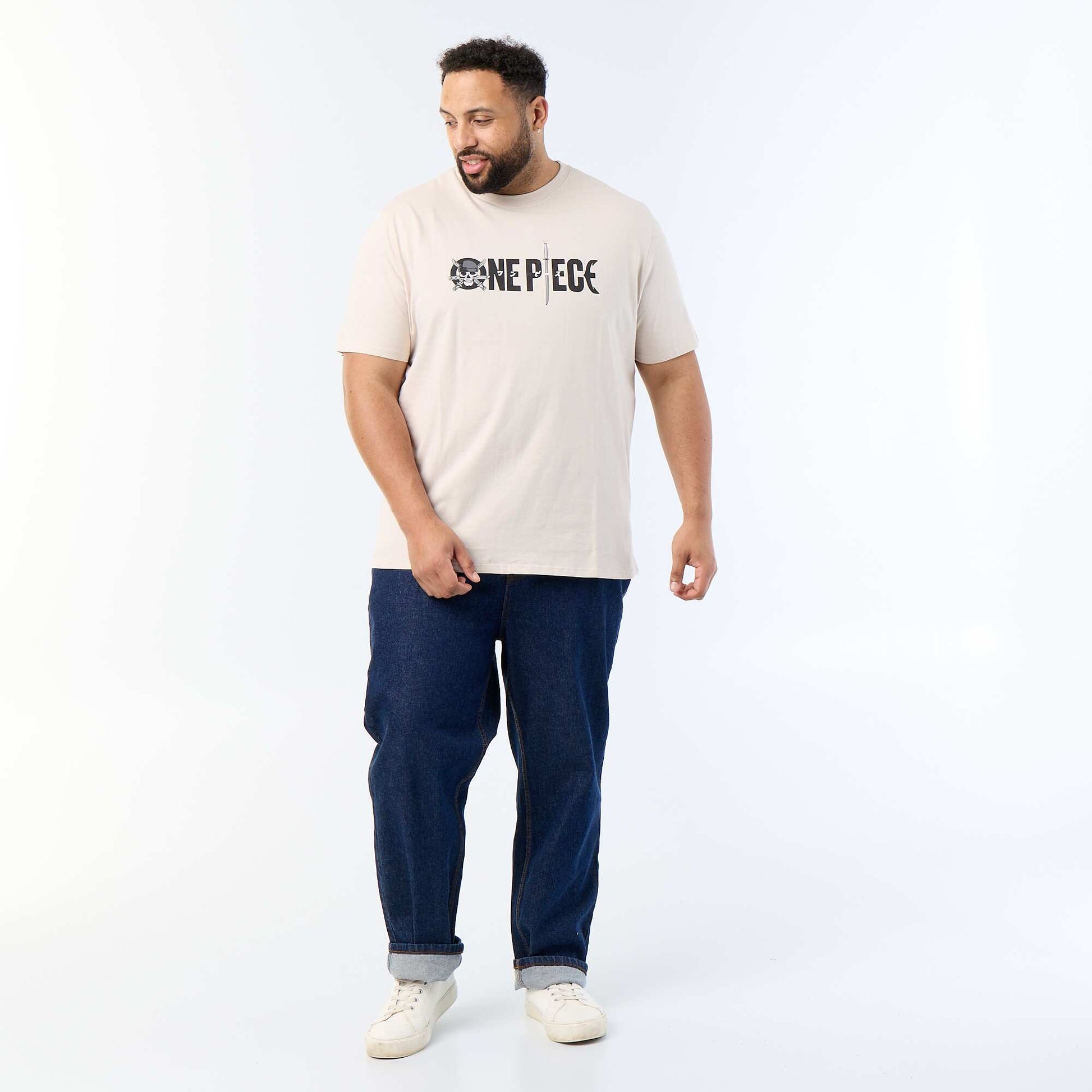 'One Piece' Short-Sleeved T-shirt GREY