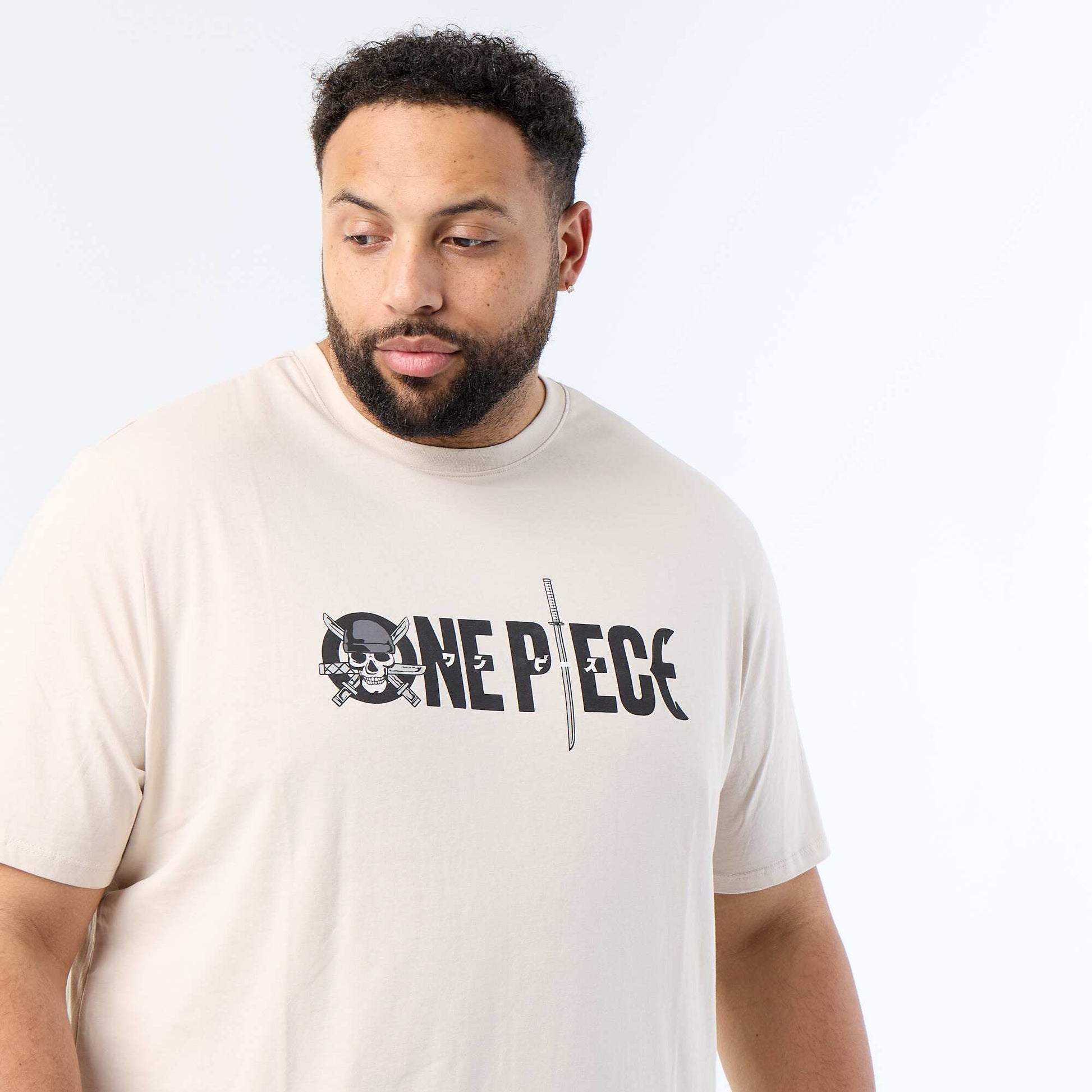 'One Piece' Short-Sleeved T-shirt GREY