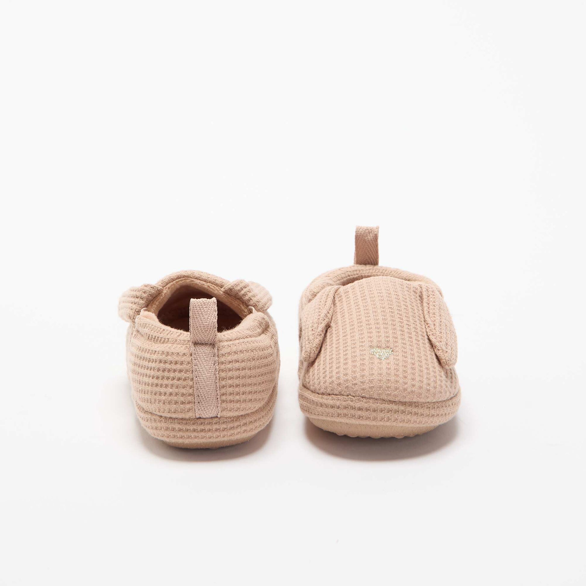 Waffle Knit Slippers BROWN