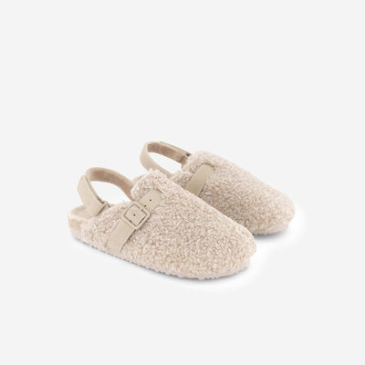 Faux Fur Lined Mules BEIGE