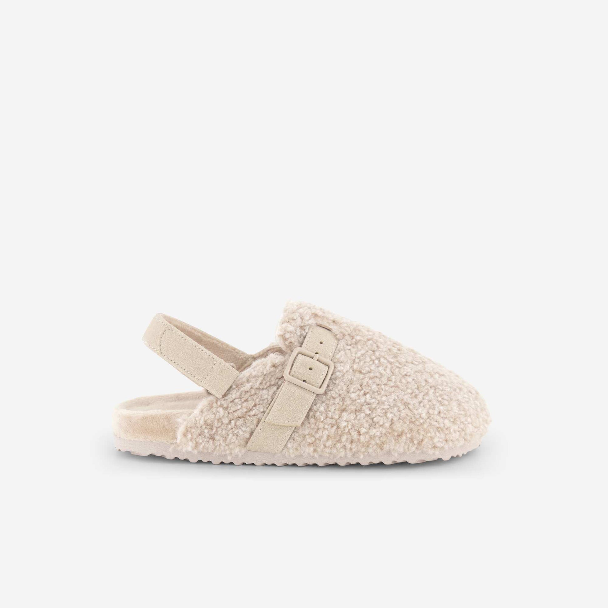 Faux Fur Lined Mules BEIGE