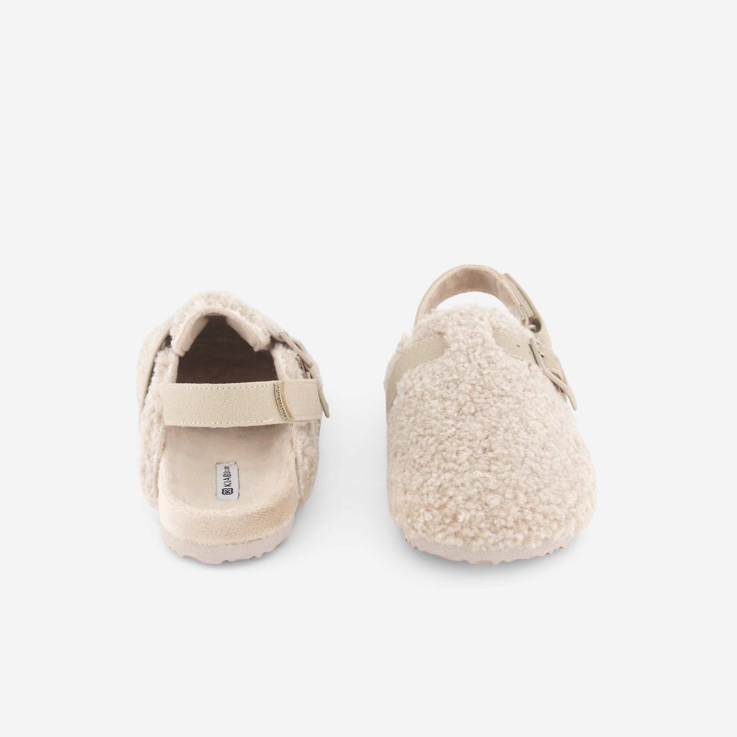 Faux Fur Lined Mules BEIGE