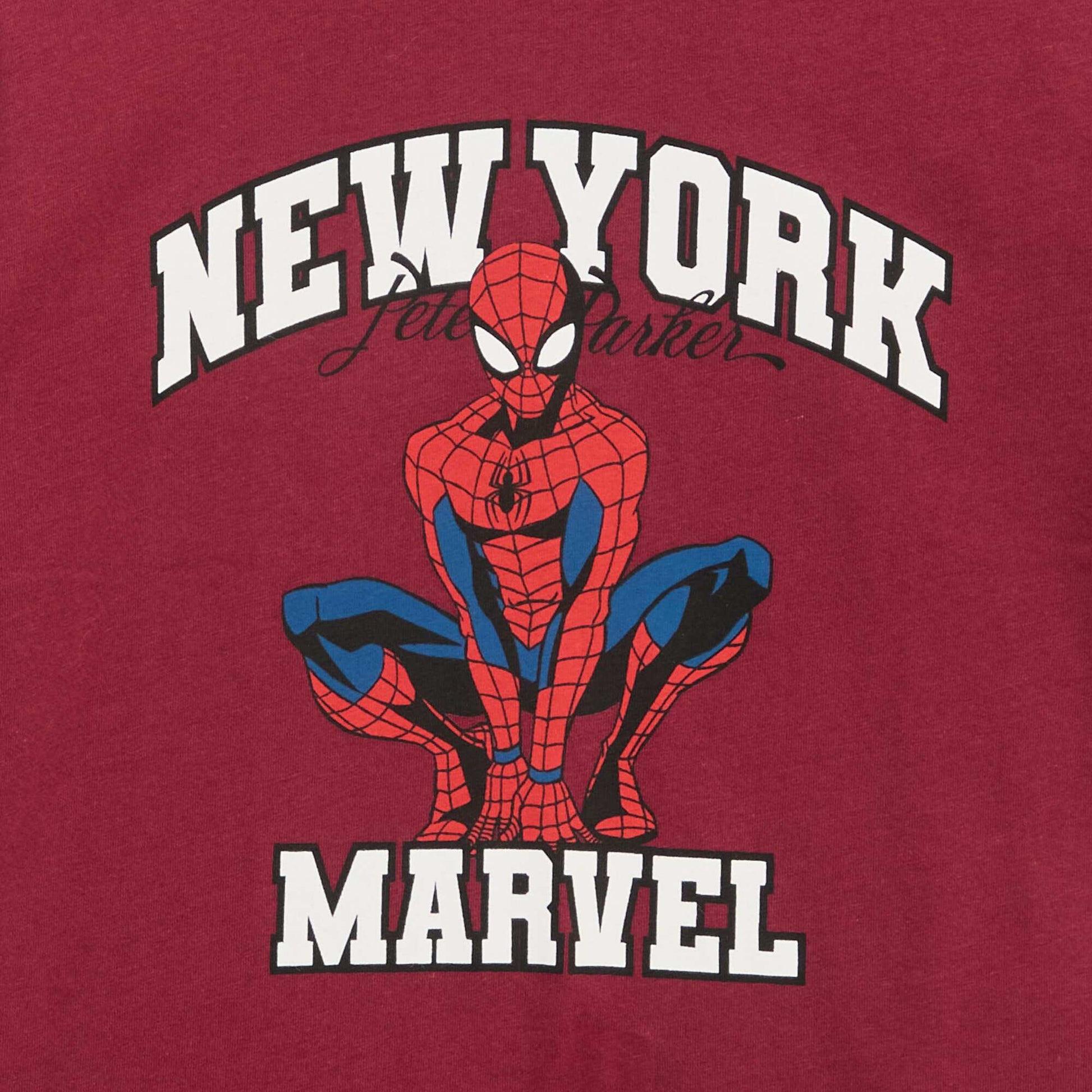 Spider-Man \'Marvel\' Short-Sleeved T-Shirt RED