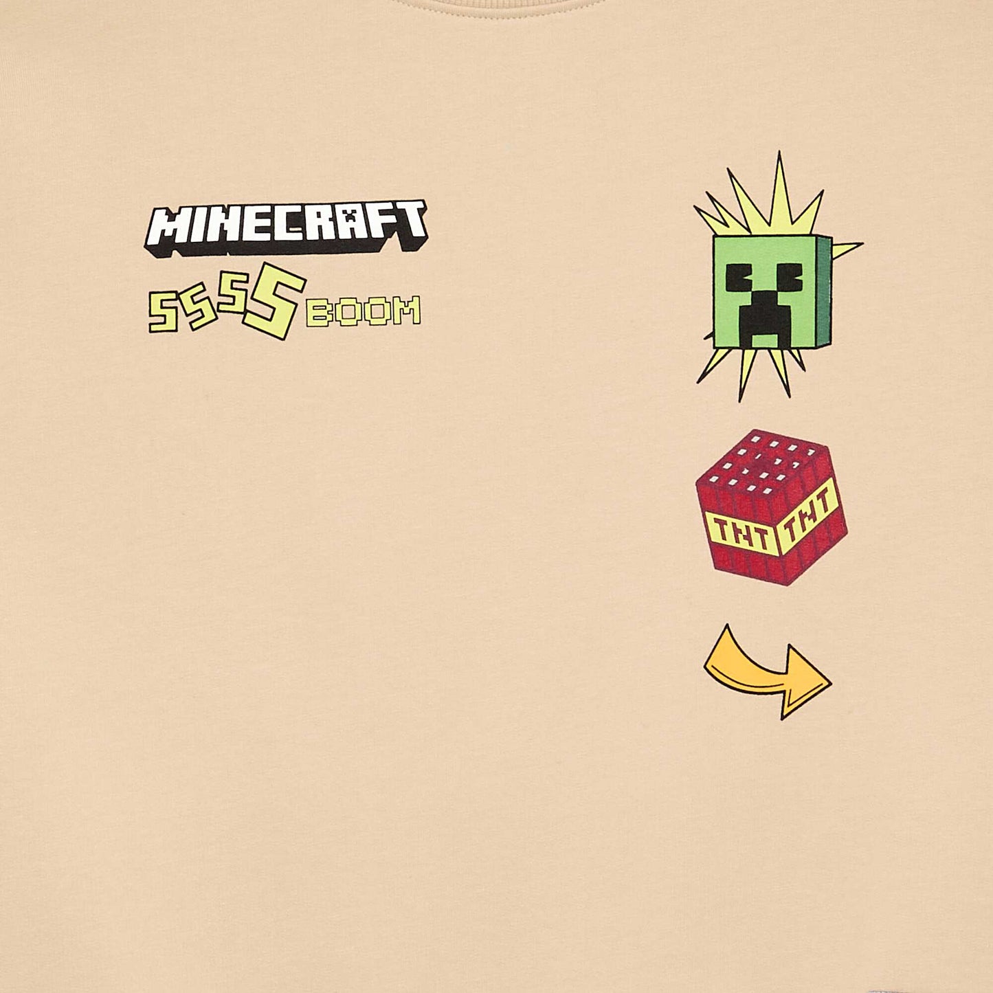 'Minecraft' Long-Sleeved Sweatshirt BEIGE
