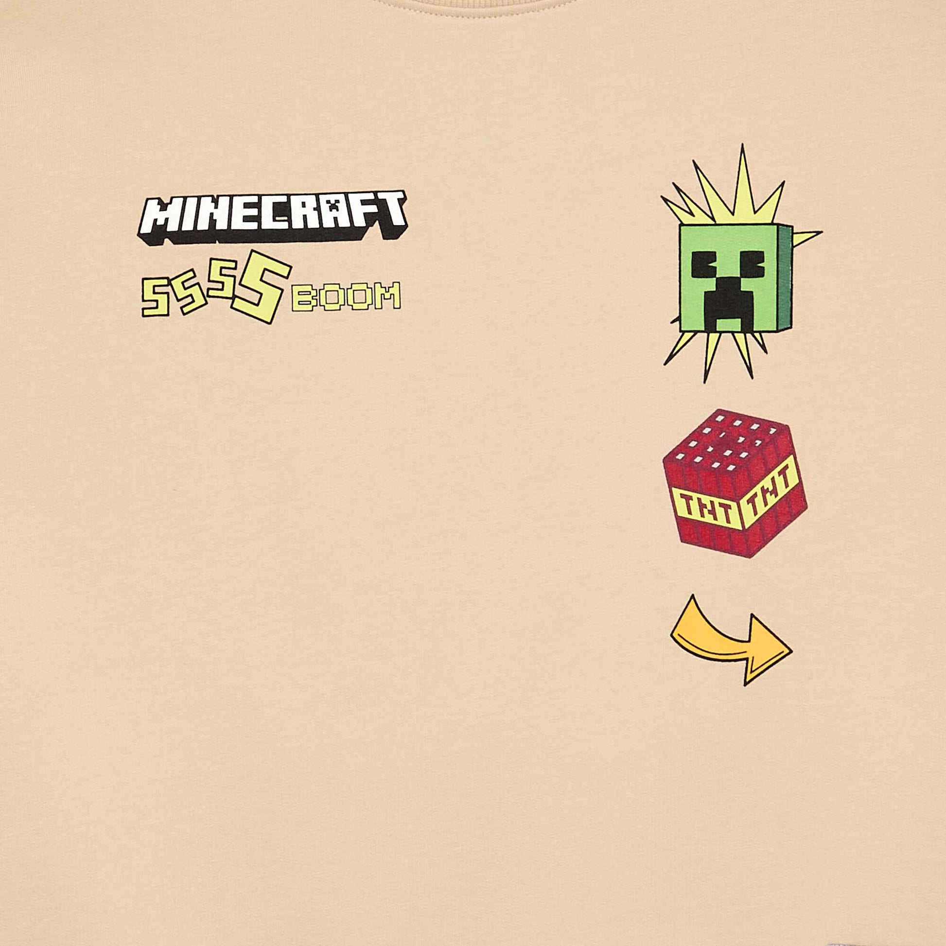 'Minecraft' Long-Sleeved Sweatshirt BEIGE